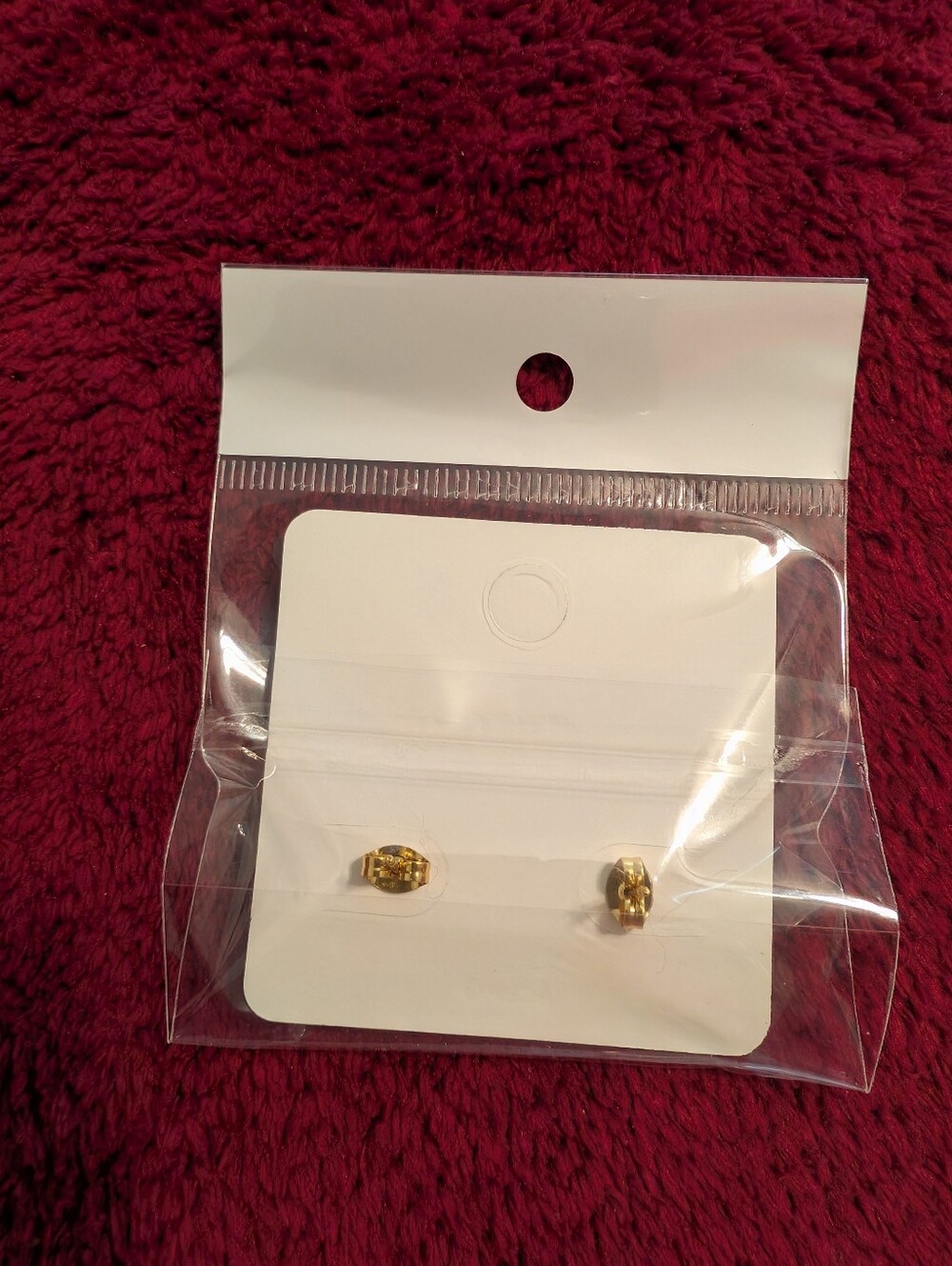 Mint Gold Letter M Stainless Steel Stud Earrings - Picture 2 of 2